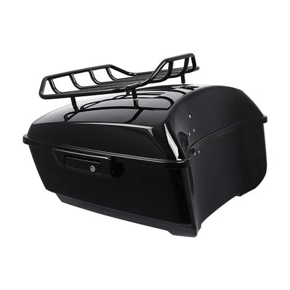 Black King Trunk Luggage Rack Solo Mount for Harley Touring (2014-2025)