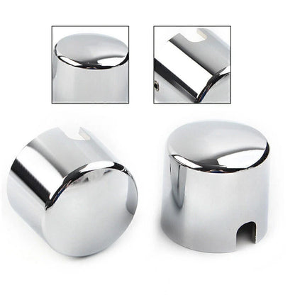 Rear Axle Nut Covers for Harley Softail Deuce FXSTD Springer Chrome