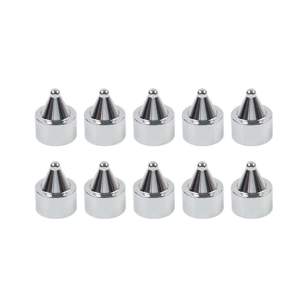 10 x Head Bolt Cover Spike Caps for Harley Road King, Dyna