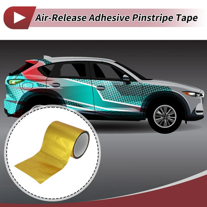 Pinstripe Tape 150mmx50m for Car Motorcycle Boat Matte Gold Tone (1 Pcs)