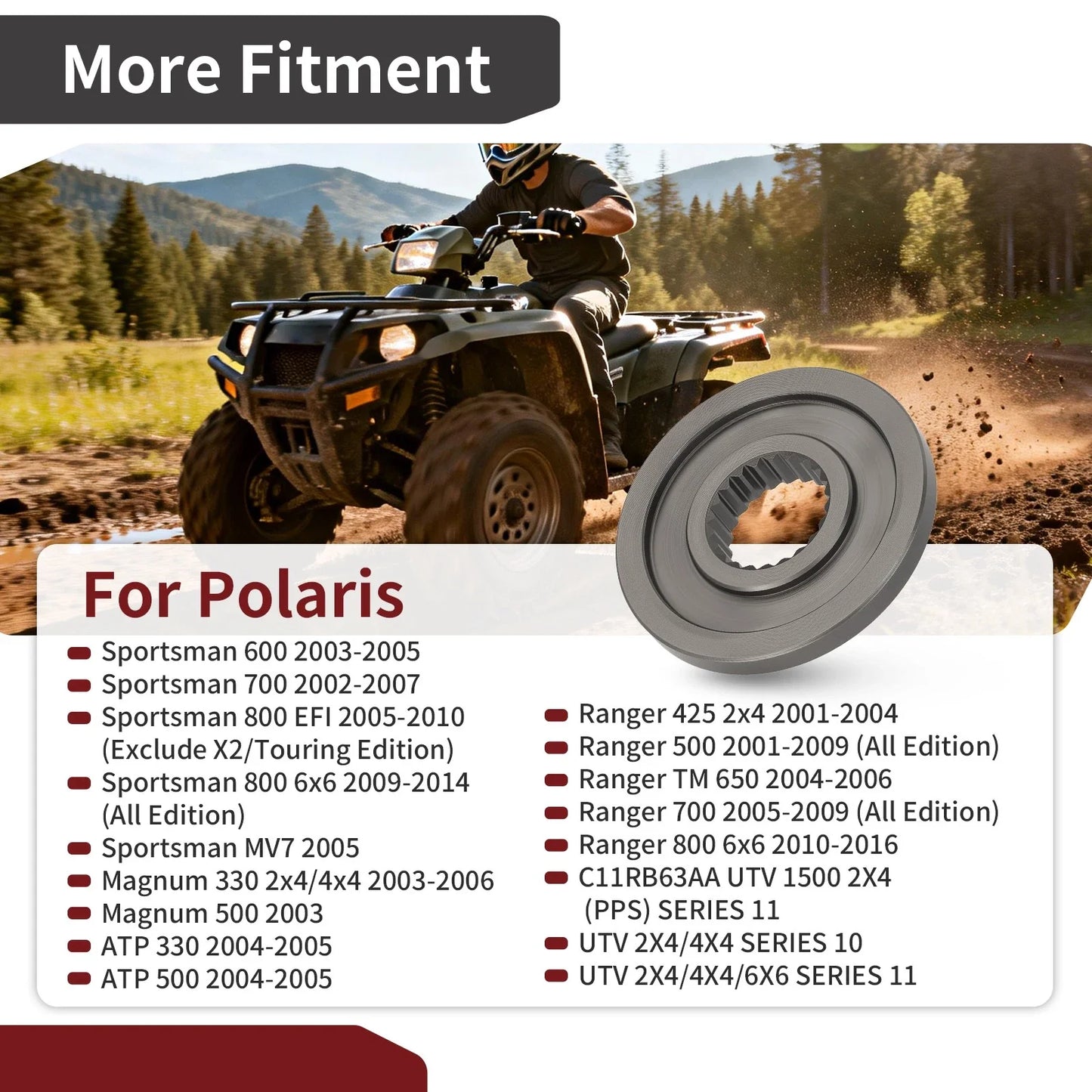 Engagement Dog 6 Face for Polaris Magnum 2x4/4x4 (2003-2006)