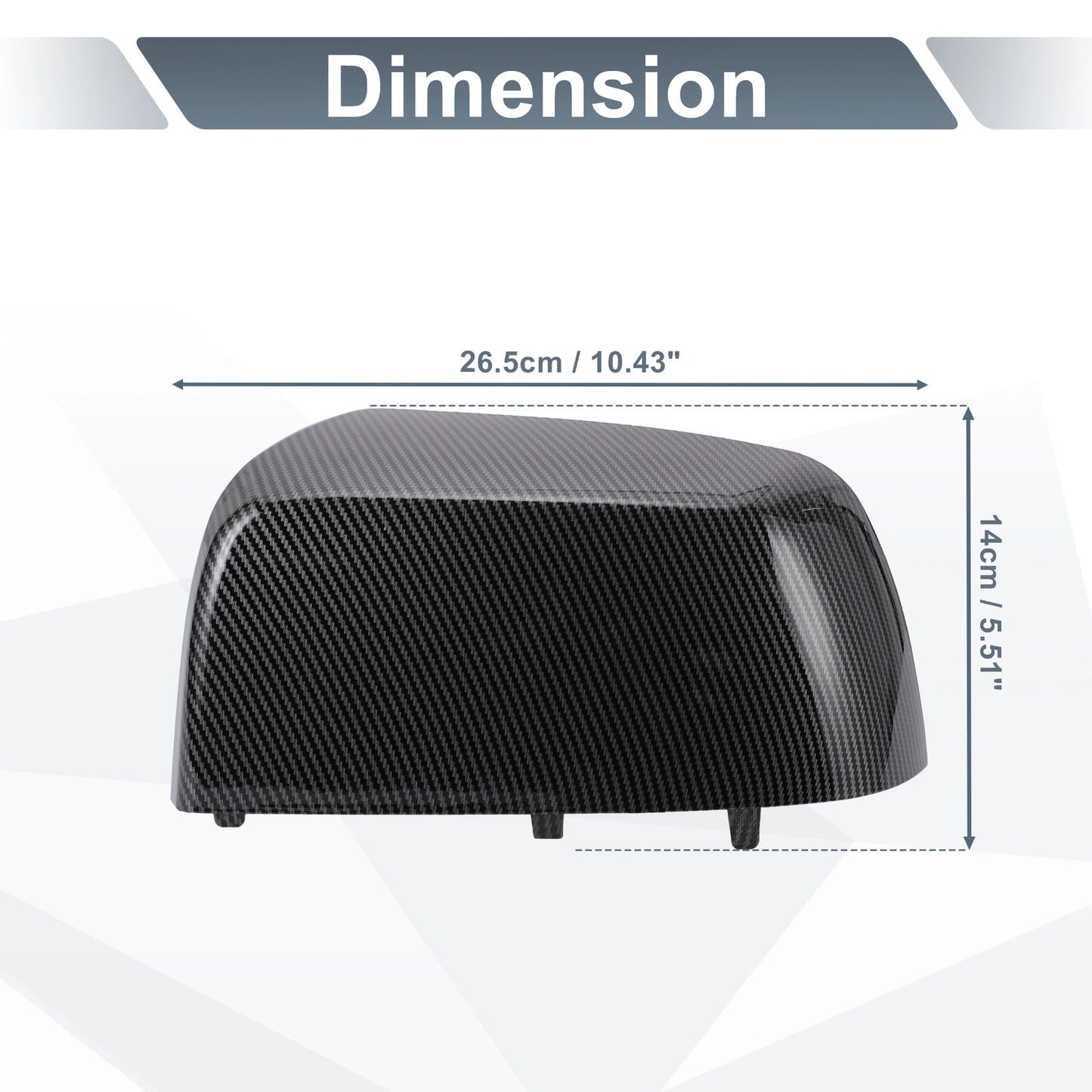 Set of 2 Rearview Mirror Cover Caps Black Carbon Fiber for Chevrolet Colorado