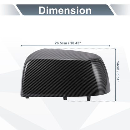 Set of 2 Rearview Mirror Cover Caps Black Carbon Fiber for Chevrolet Colorado