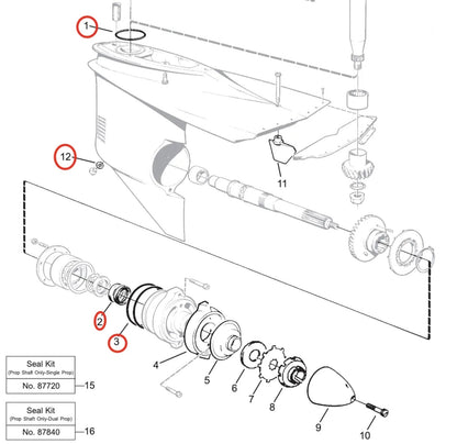 Gearcase Unit Kit for Volvo Penta (897426, 925261, 925256)