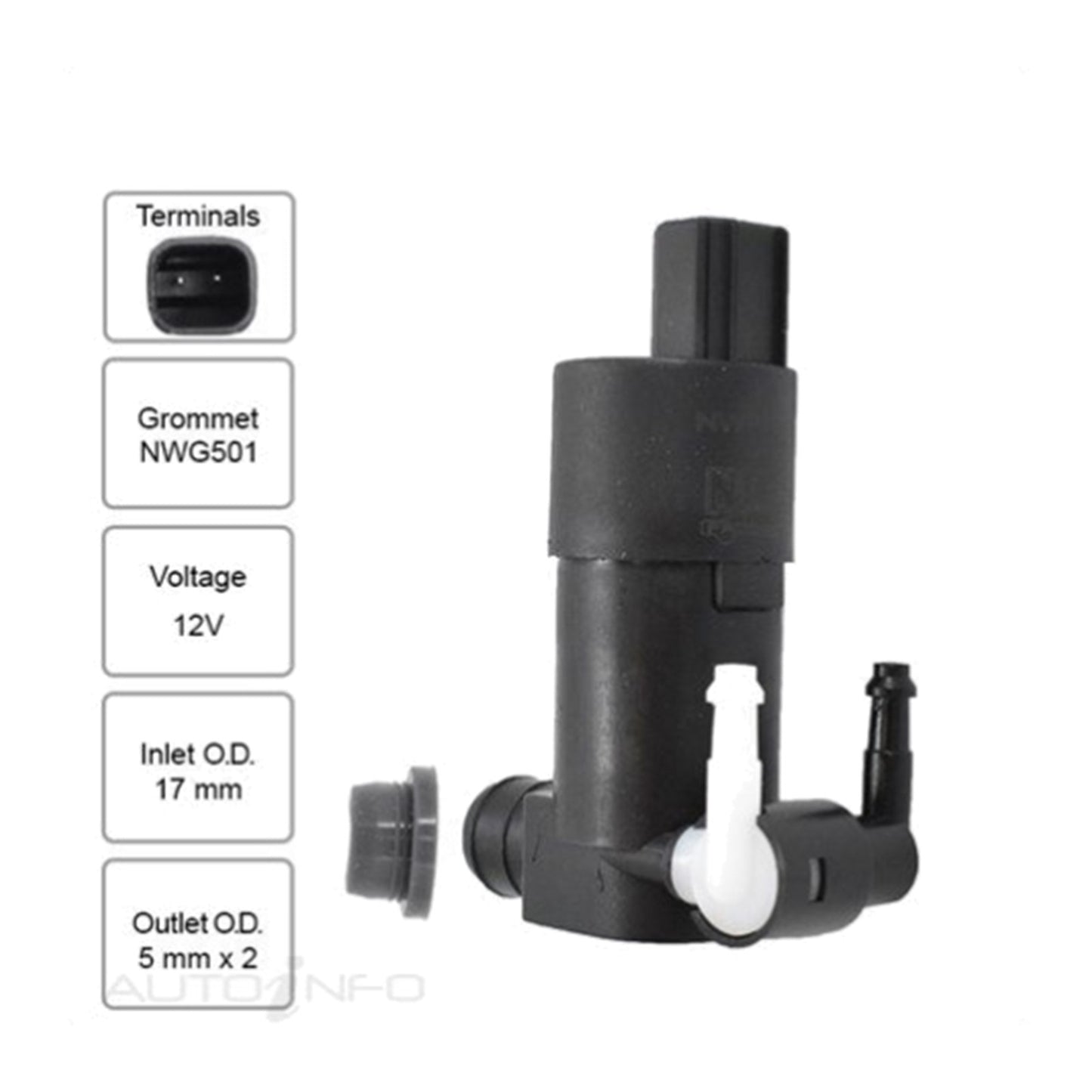 Windscreen Washer Pump for Ford Fiesta (2009–2010)
