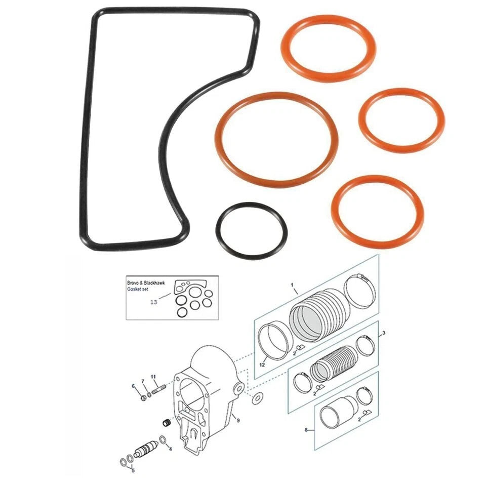 Gasket Kit for MerCruiser Bravo 1 2 3 Outdrive (Year Range Not Specified)