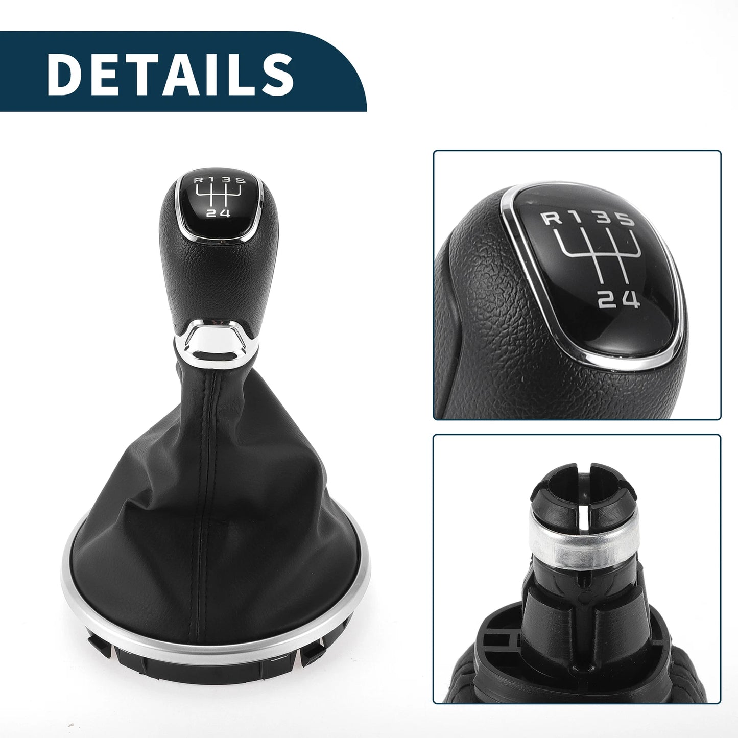5 Speed Gear Shift Knob with Cover No. 6Y0711113H for Skoda Fabia I (1999–2008)