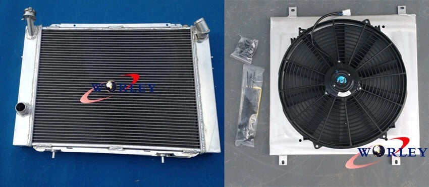 3-Row Aluminum Radiator with Shroud Fan for Holden Commodore VB VC VH (1979–1985)