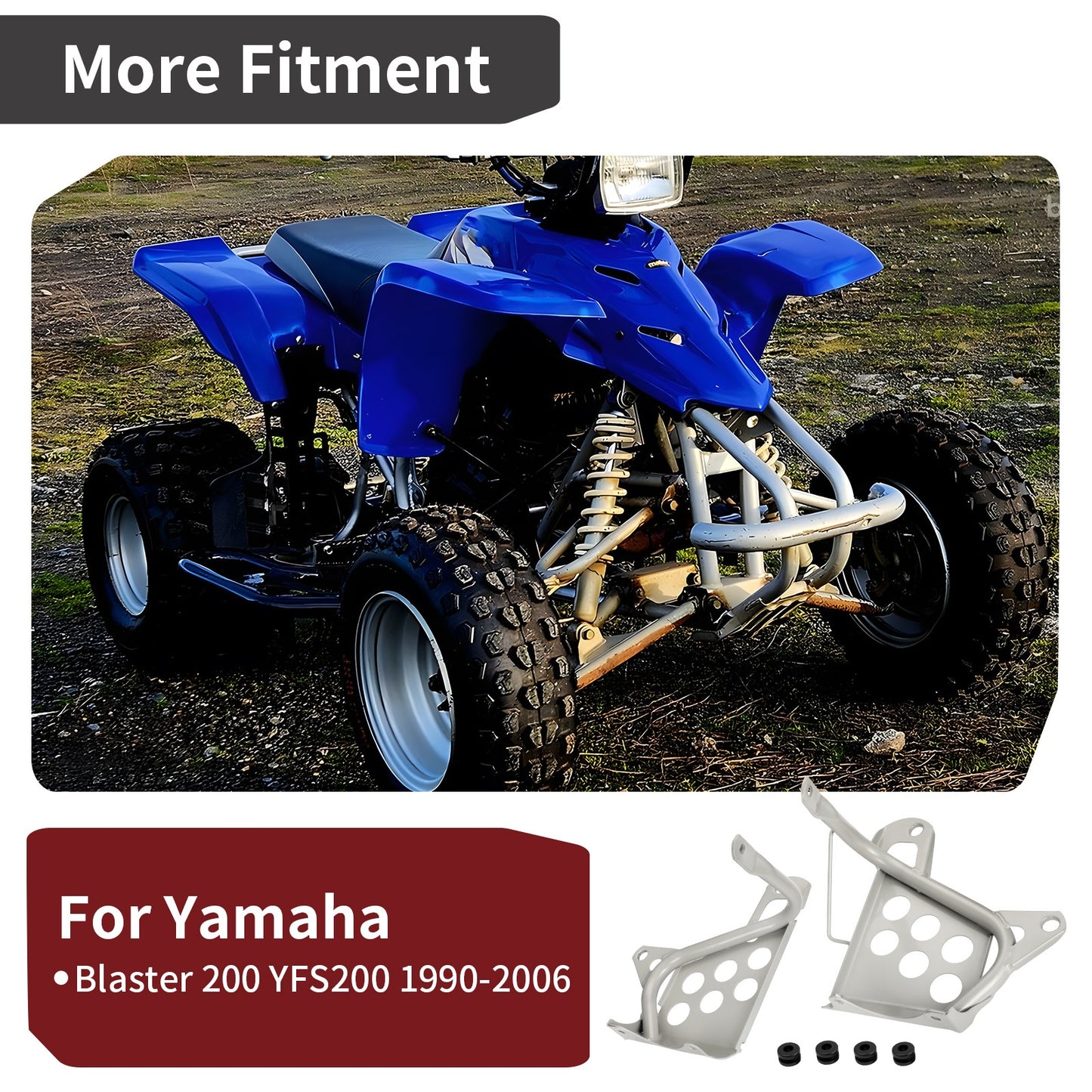 Heel Guards Footrest for Yamaha Blaster YFS200 (1990–2006)