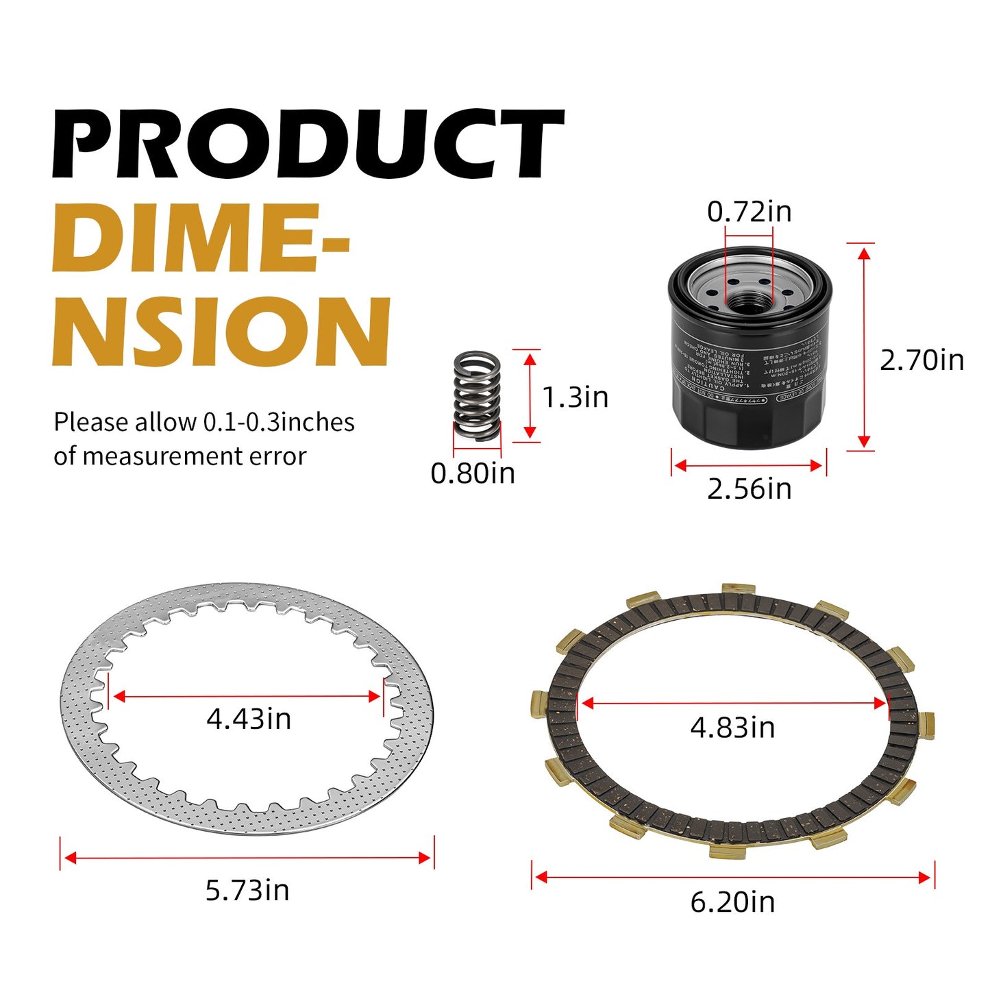 Clutch Friction Steel Plates & Gasket for Kawasaki Vulcan VN800 VN900 (1996–2010)