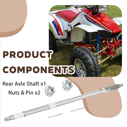 Rear Axle Shaft & Nuts for Honda Fourtrax 250 (1985–1987)