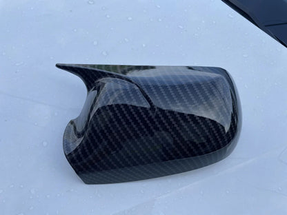 2 x Carbon Fiber Mirror Horn Cover Caps for Mazda 3 Mazda 6 (2003–2012)