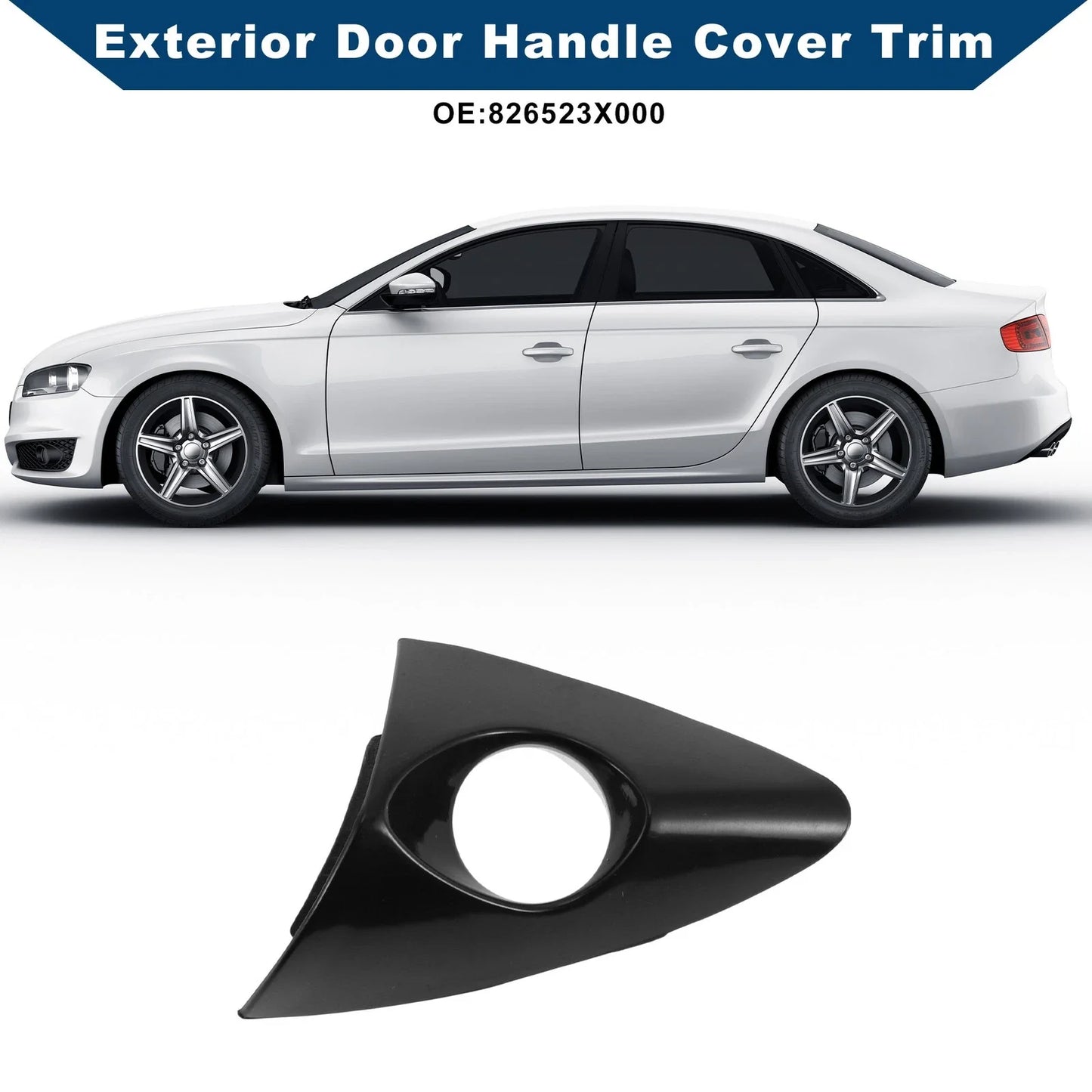 Exterior Door Handle Cover Trim for Hyundai Elantra (2011-2016) Black