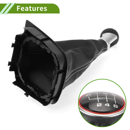 6 Speed Gear Shifter Knob with Cover for VW Golf MK6 GTI GTD R20 (2009–2013)