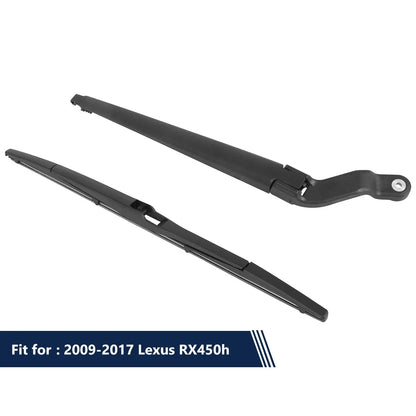 Rear Windshield Wiper Blade Arm Set 16 Inch for Lexus RX450h (2009-2017)