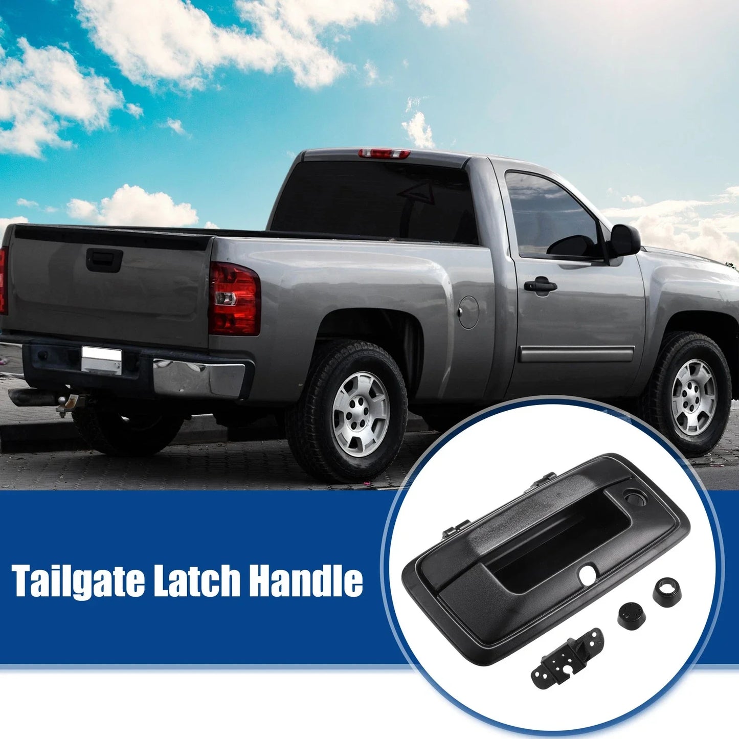 Tailgate Handle Liftgate Latch for Chevrolet Silverado, GMC Sierra (2016-2019)