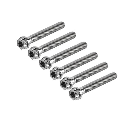 6pcs M10x55mm Titanium Torx Head Flange Bolts for Motorcycle Bike