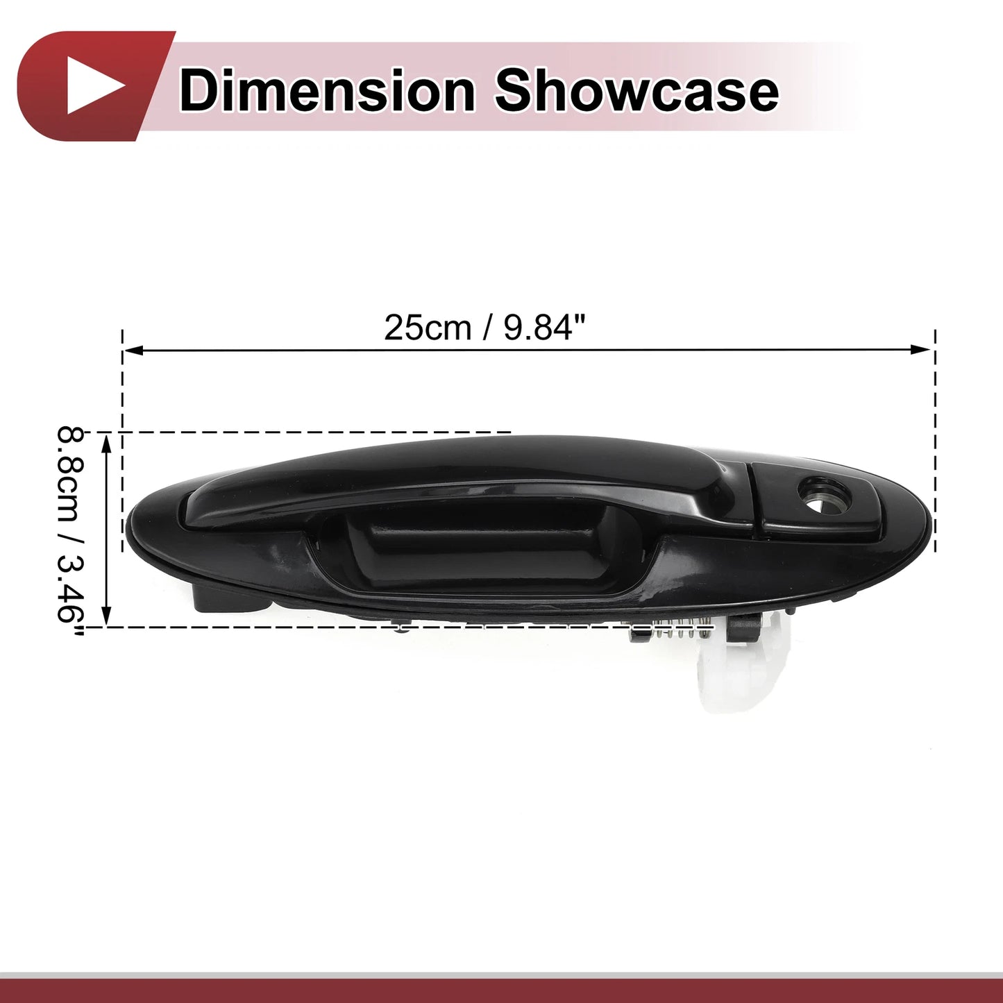 Exterior Door Handle for Hyundai Sonata (2015–2019) No. 836503C000 Black ABS