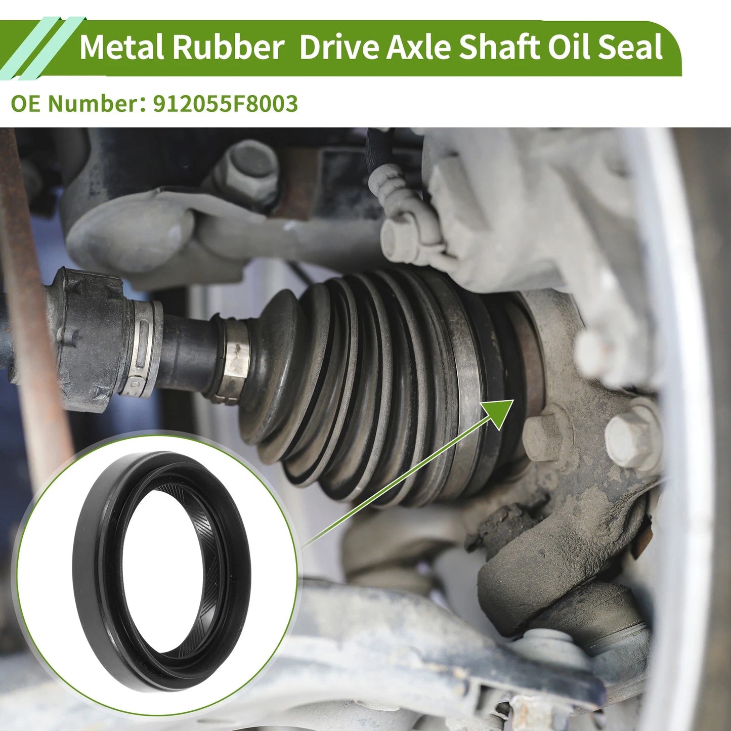 Front Left Drive Axle Shaft Oil Seal for Honda Pilot (2003–2015) No. 91205-5F8003