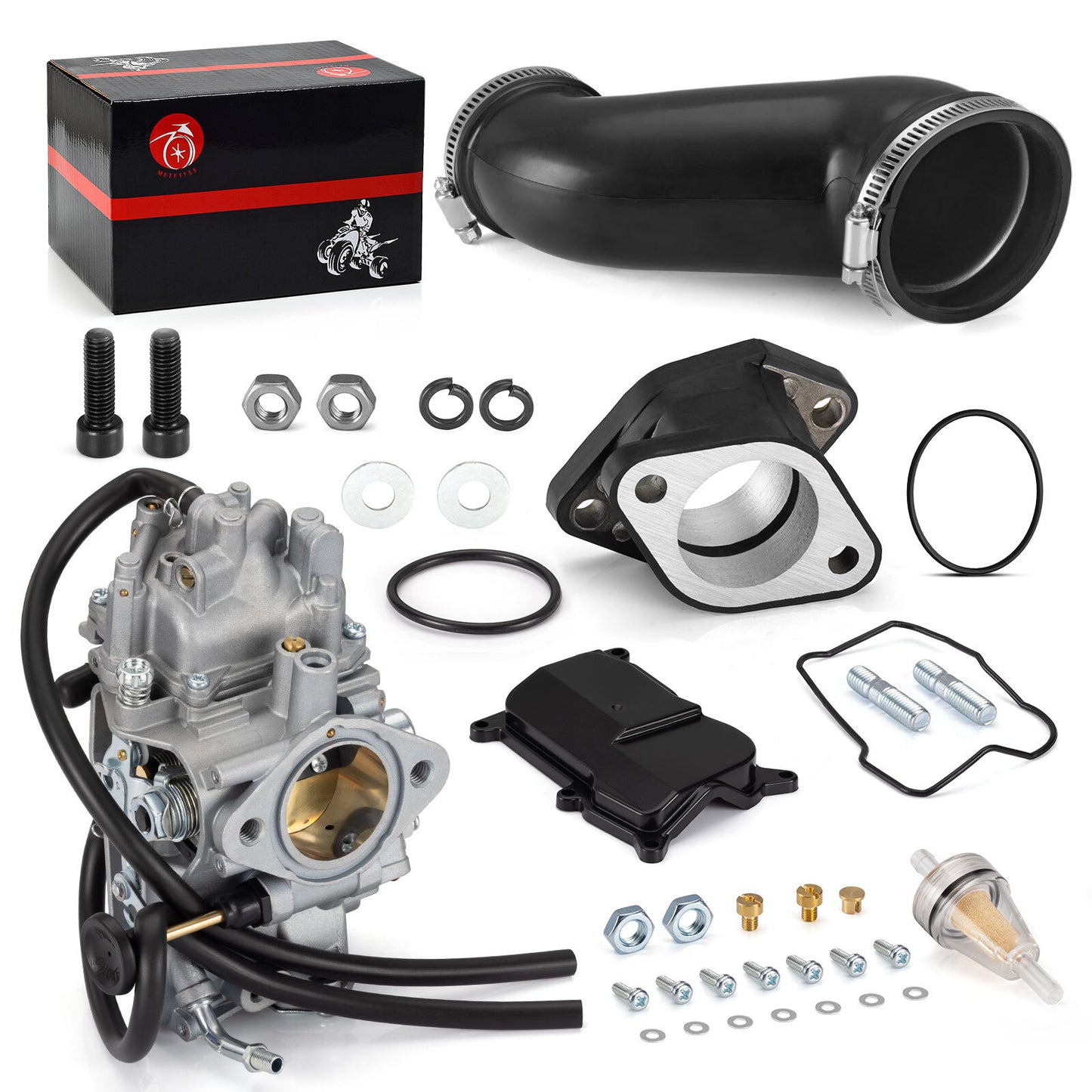 Carburetor and Intake Manifold Boot for Yamaha Warrior 350 (1987–2004)
