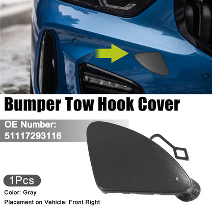 Tow Hook Cover Cap for BMW 320i (2012–2015) - Gray