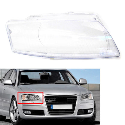 1x Transparent Headlight Lens Cover for Audi A8 D3 (2005-2010)