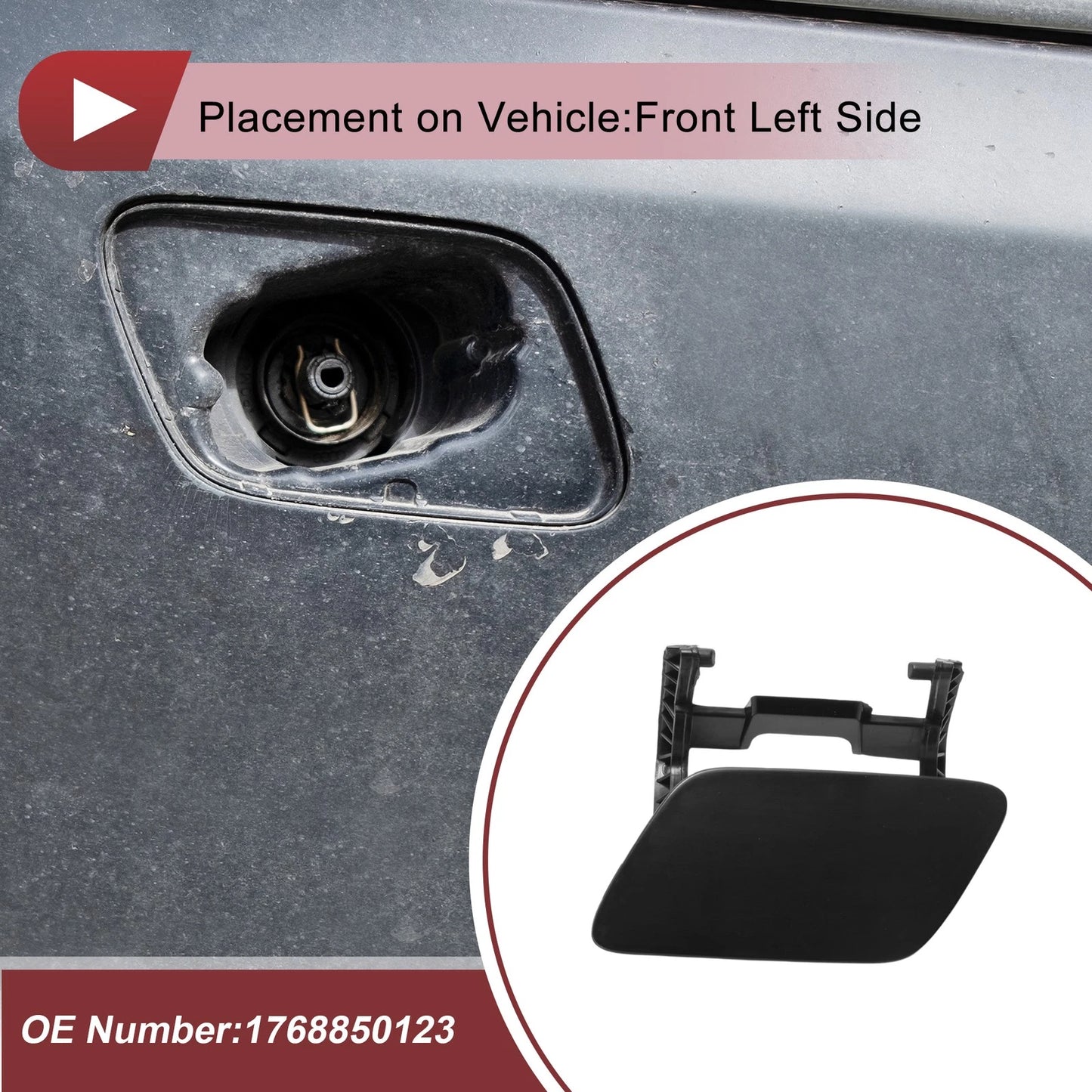 Front Left Bumper Trim Nozzle Cover No. 1768850123 for Mercedes-Benz W176 (2013–2018)