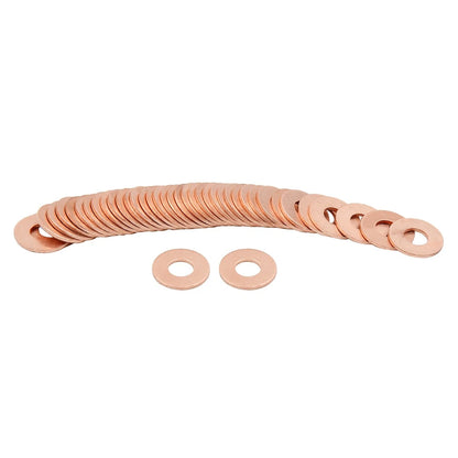 40pcs 6mm Inner Dia Copper Washers for Automotive Sealing Gaskets