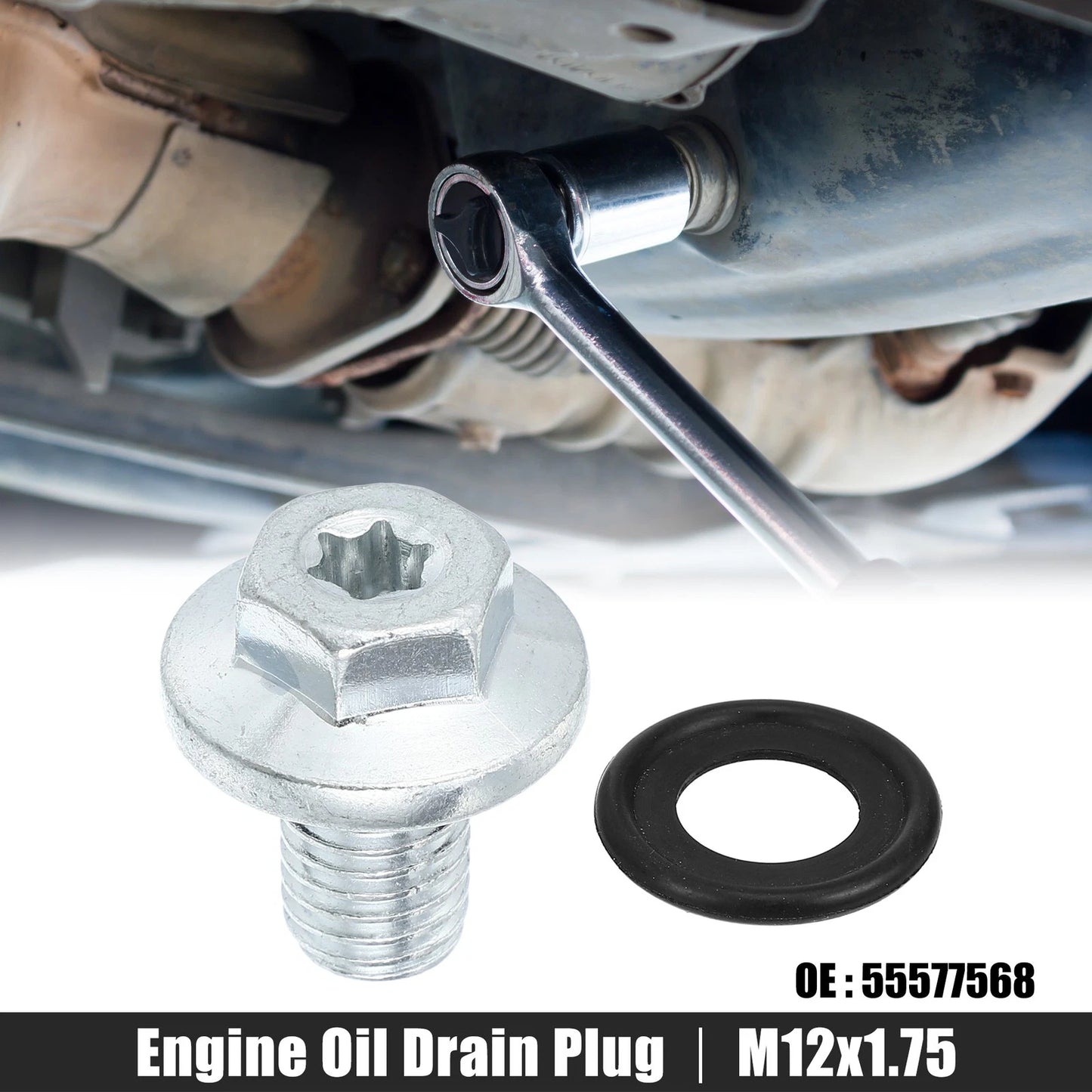M12x1.75 Engine Oil Drain Plug Screw for Chevrolet Silverado 1500 (2014–2023)