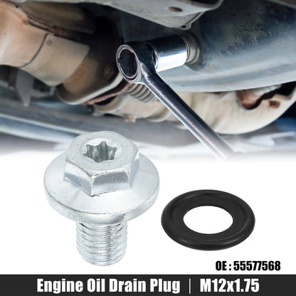 M12x1.75 Engine Oil Drain Plug Screw for Chevrolet Silverado 1500 (2014–2023)
