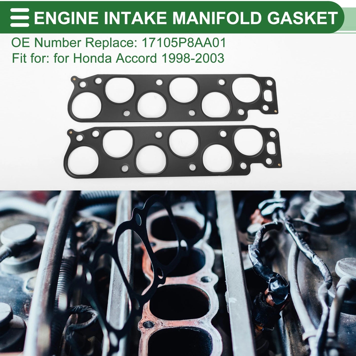 Upper Engine Intake Manifold Gasket for Honda Accord (1998–2003) No. 17105P8AA01