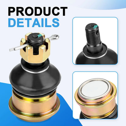 4x Front Upper & Lower Ball Joints for Yamaha Kodiak 450 YFM450 4x4 (2018-2024)