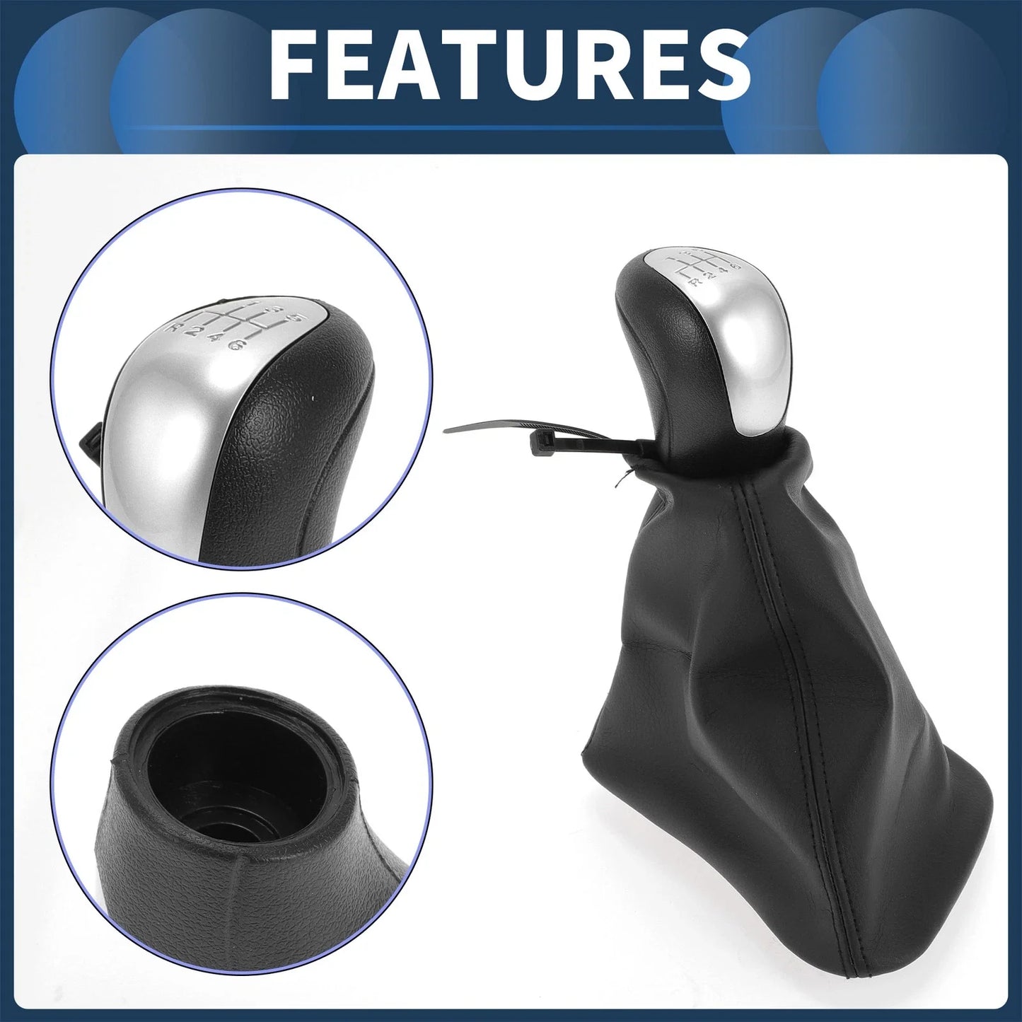 6 Speed Shift Knob & Boot Cover for Mercedes Benz Sprinter W906 (2006-2018)
