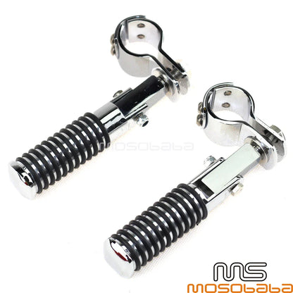 1 1/4" Engine Crash Bar Foot Pegs for Honda Harley Dyna