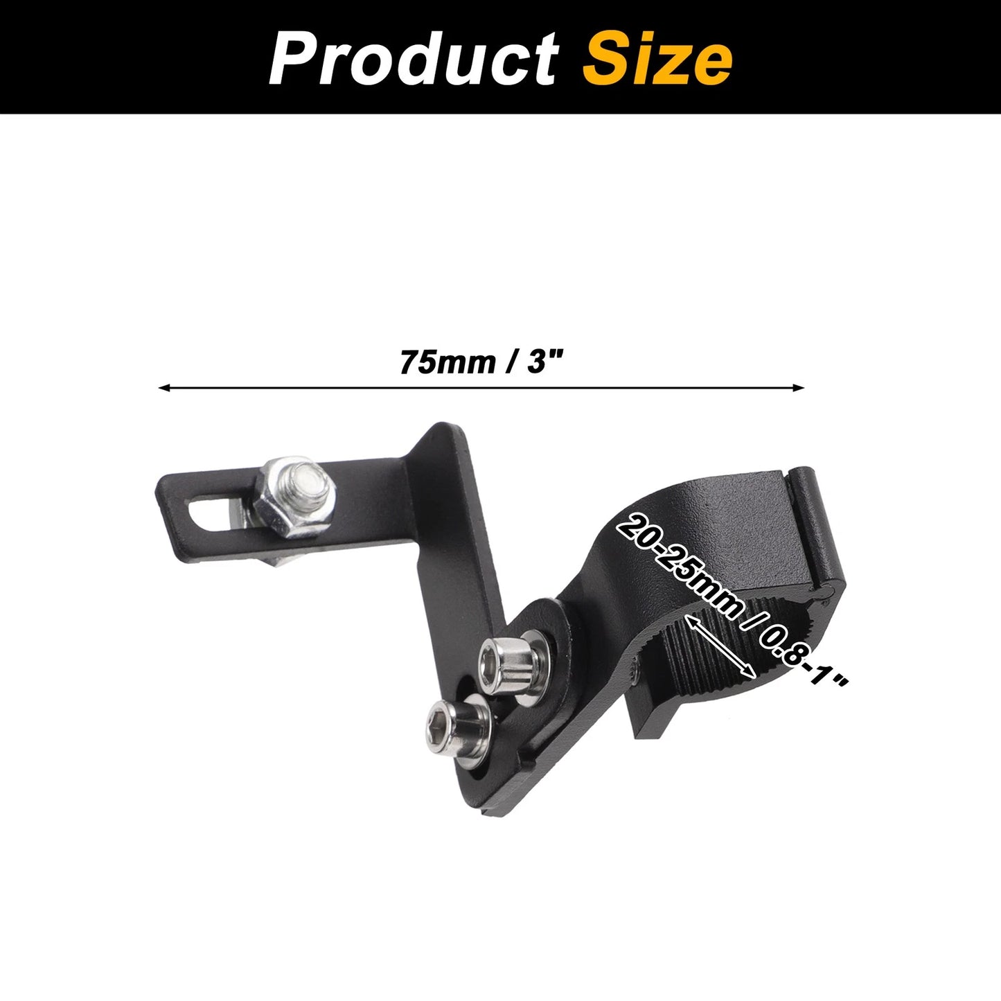 Light Bar Mounting Bracket Set of 2 for Motorcycle (Universal Fit)