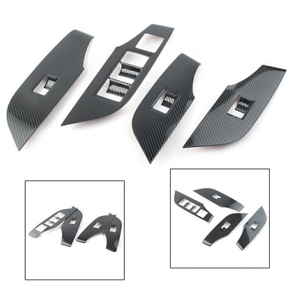Set of 4 Window Lift Switch Panel Cover Trim for Toyota RAV4 (2019–2024) RHD
