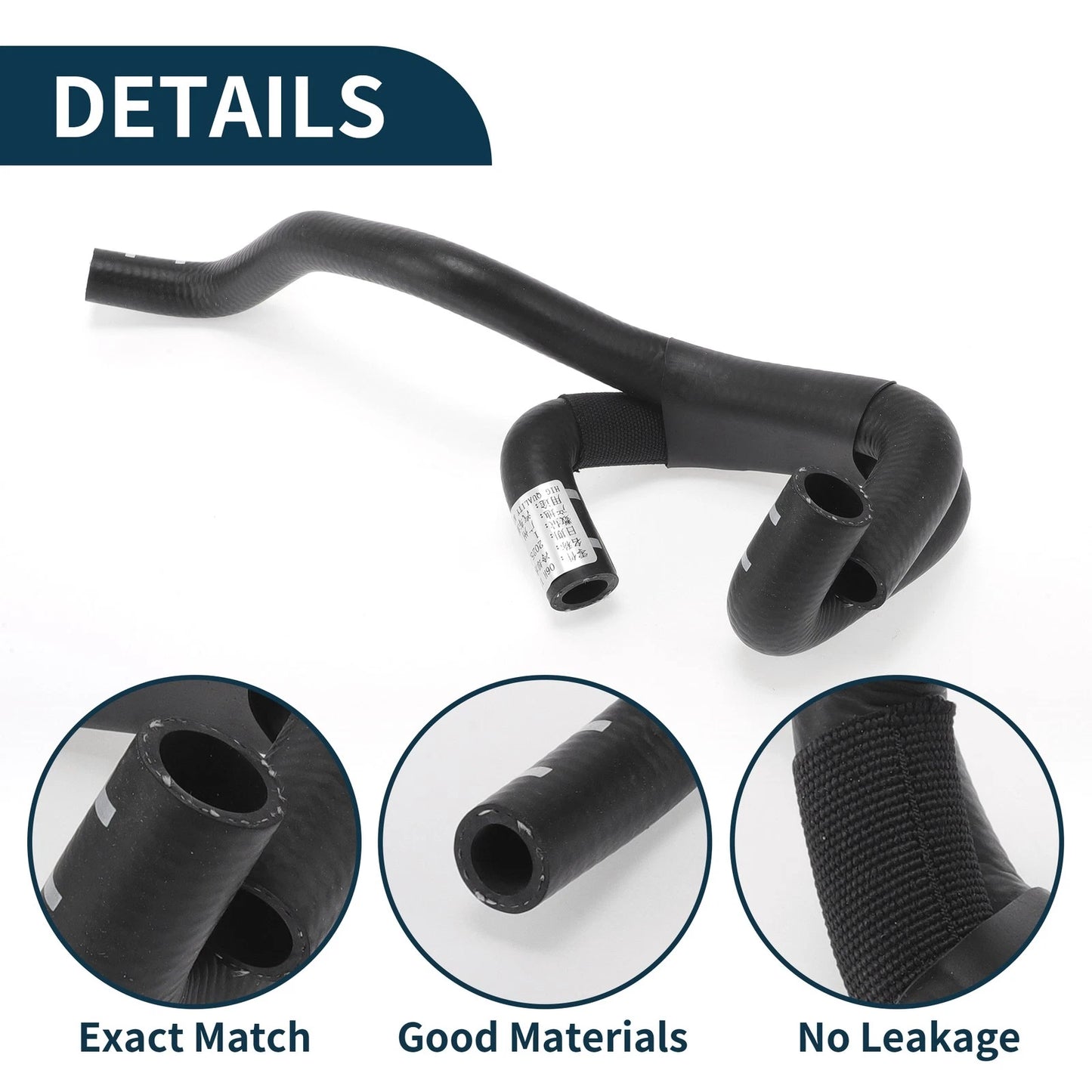 Radiator Hose Coolant Pipe for Audi A4 Quattro 2.0L (2009–2016) No. 06H121057AN Rubber Black