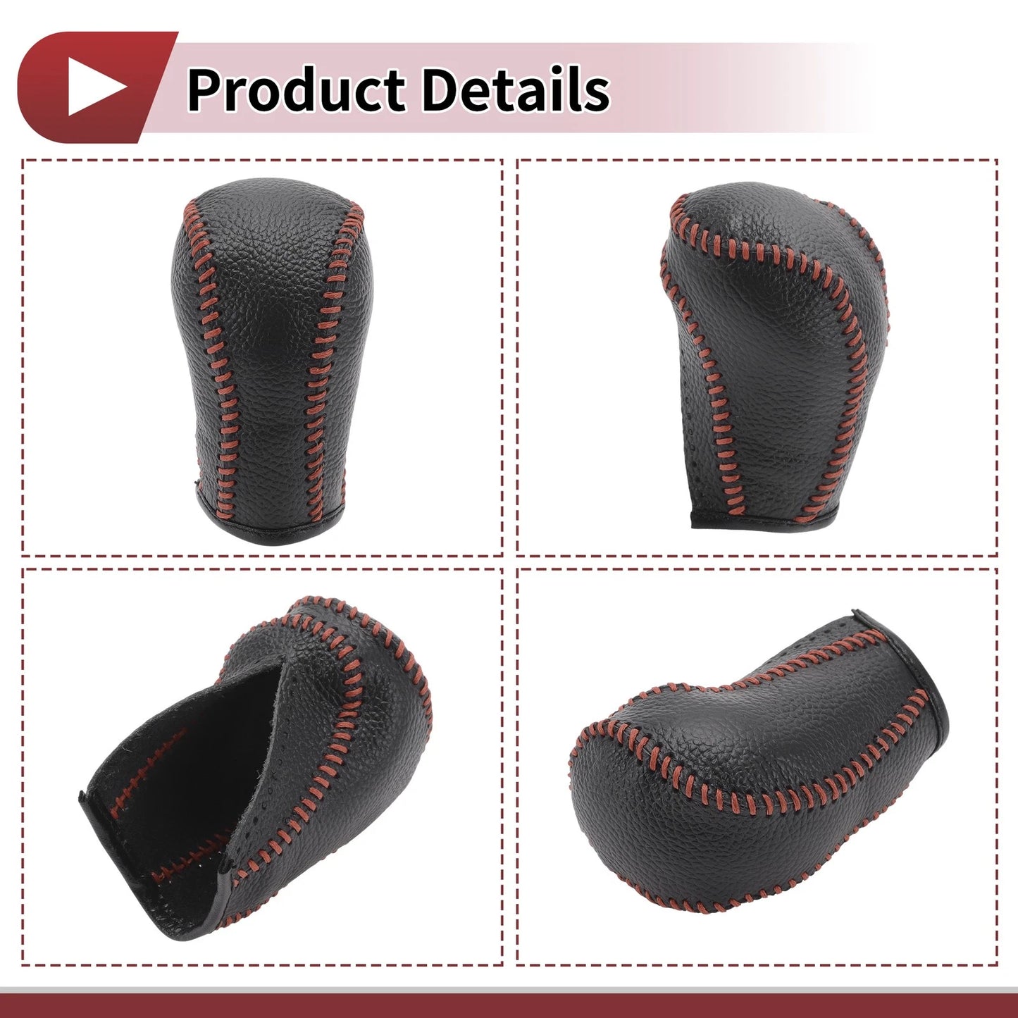 1 Pc Gear Shift Knob Cover for Mazda CX-5 (2013–2014) Black Brown