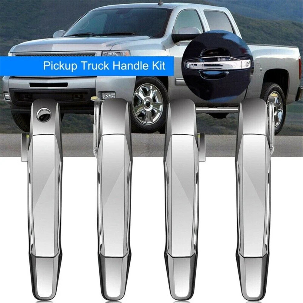 Chrome Car Door Handle Front Left Right Rear for GMC Yukon Sierra Silverado (2007-2014)