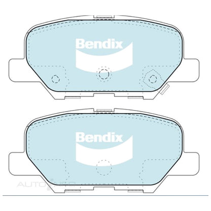 Set of 4 Bendix Rear Disc Brake Pads for Mazda 6 (2012–2016)