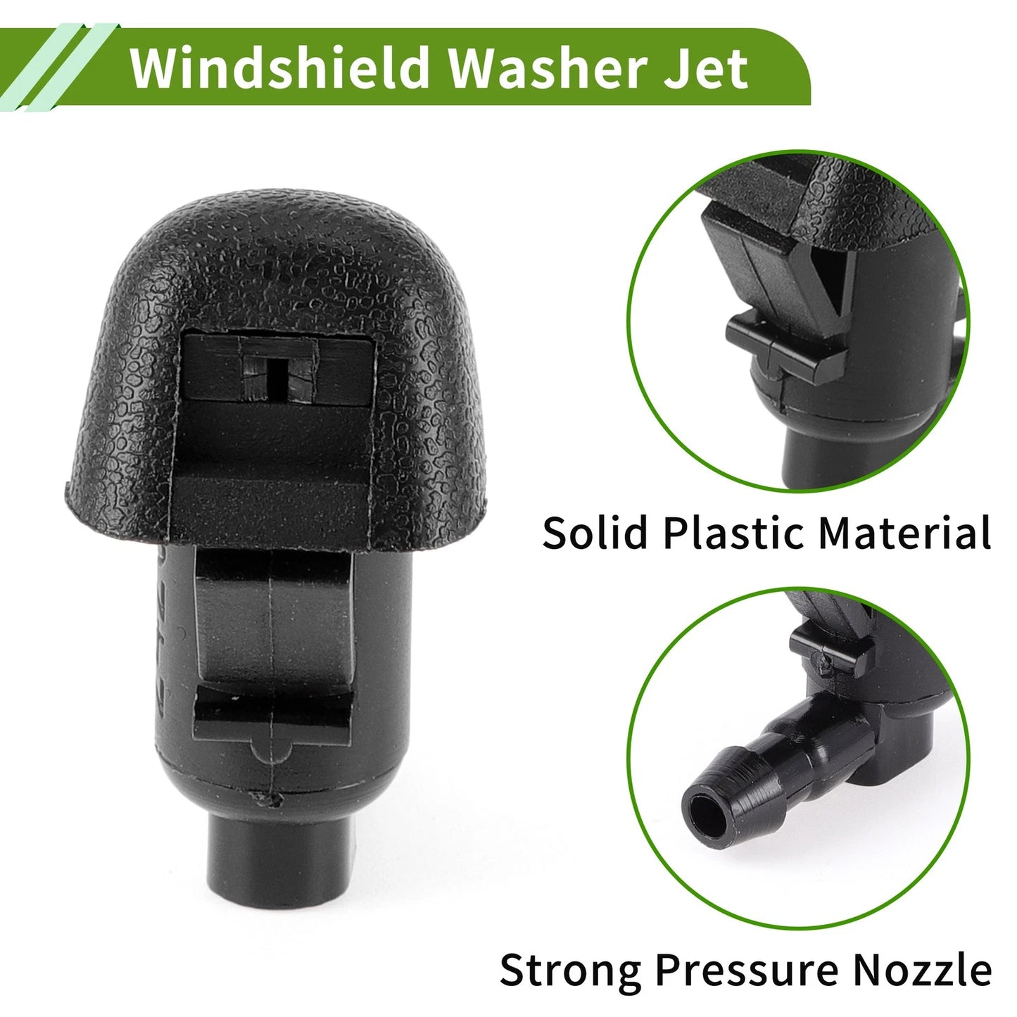 Windshield Washer Nozzle w/ Hose Connector for Toyota (No. 85381AE020)