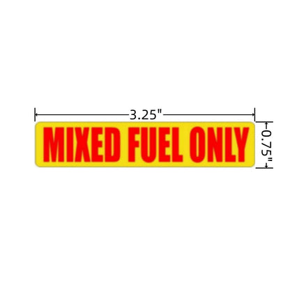 Mixed Fuel Only Vinyl Stickers for Motorcycles (2-Stroke)