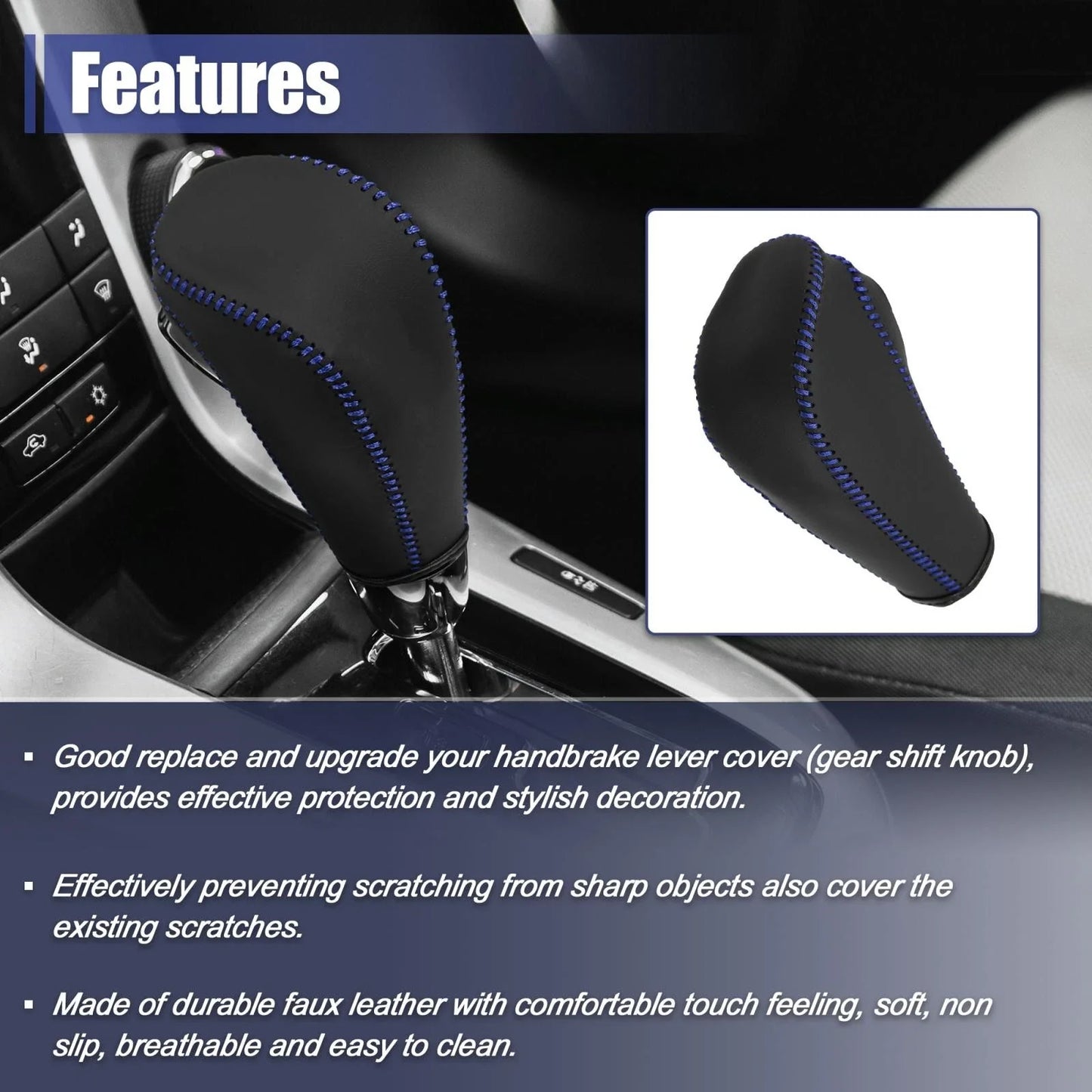 Car Gear Shift Knob Cover for Chevrolet Cruze, Aveo (2011-2015, 2007-2011)