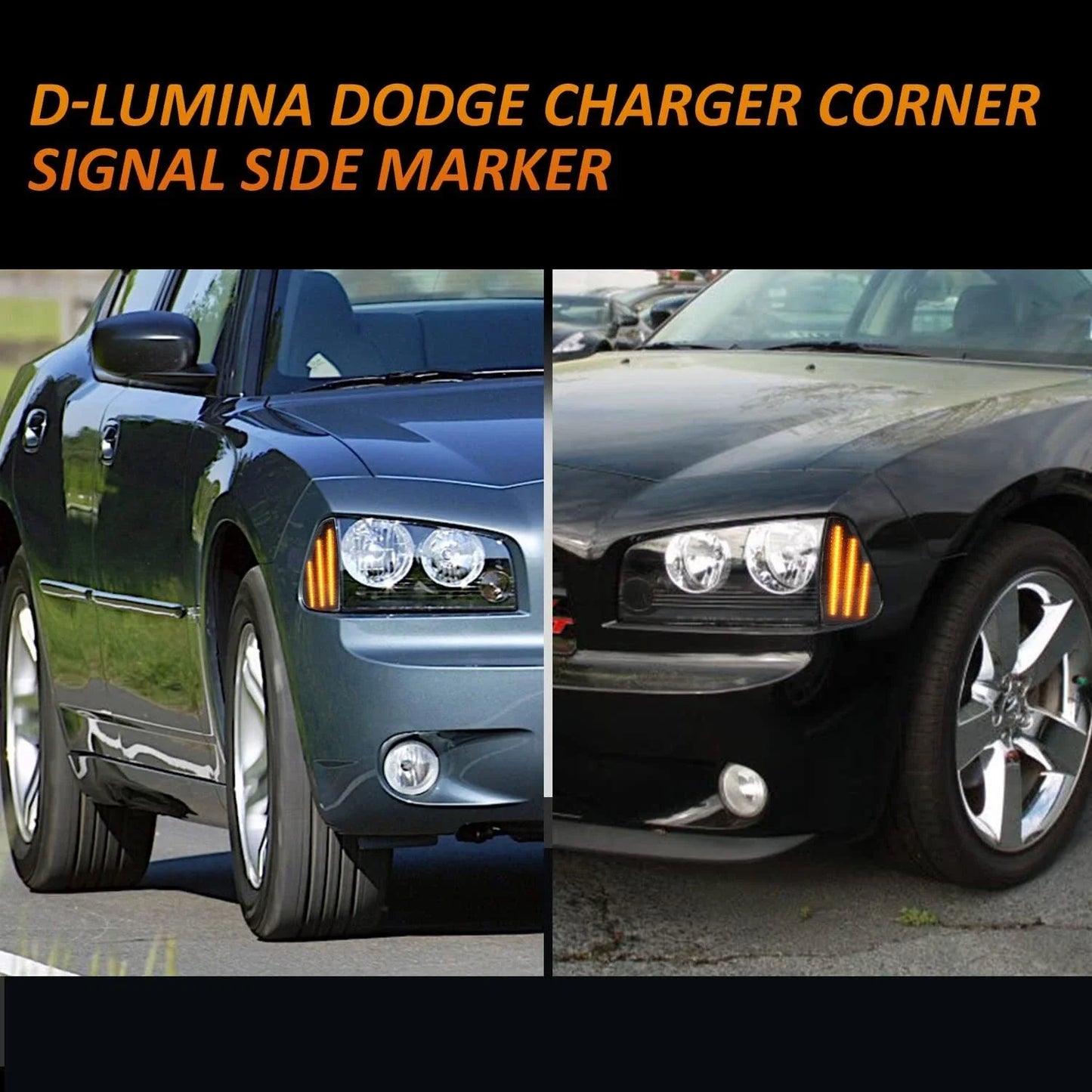 Smoke LED Side Marker Corner Light for Dodge Charger (2006–2010)