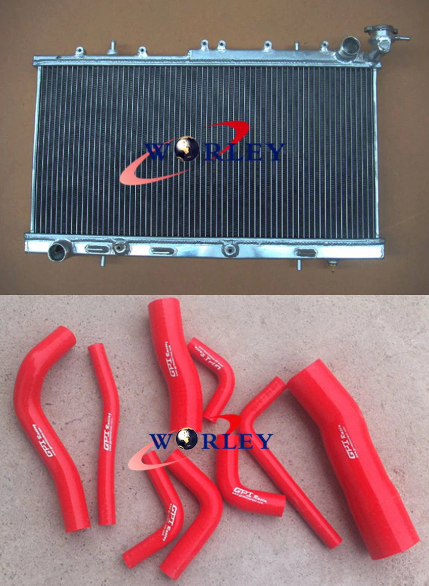 Aluminum Radiator & Hose for Nissan Pulsar N14 GTIR SR20DET (1991–1999)