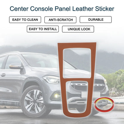 Center Console Panel Sticker for Mercedes-Benz GLA GLB EQA EQB 2020-2024 Brown