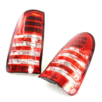 Set of 2 Red Clear LED Tail Lights for Toyota Hilux MK6 SR5 (2005–2015)