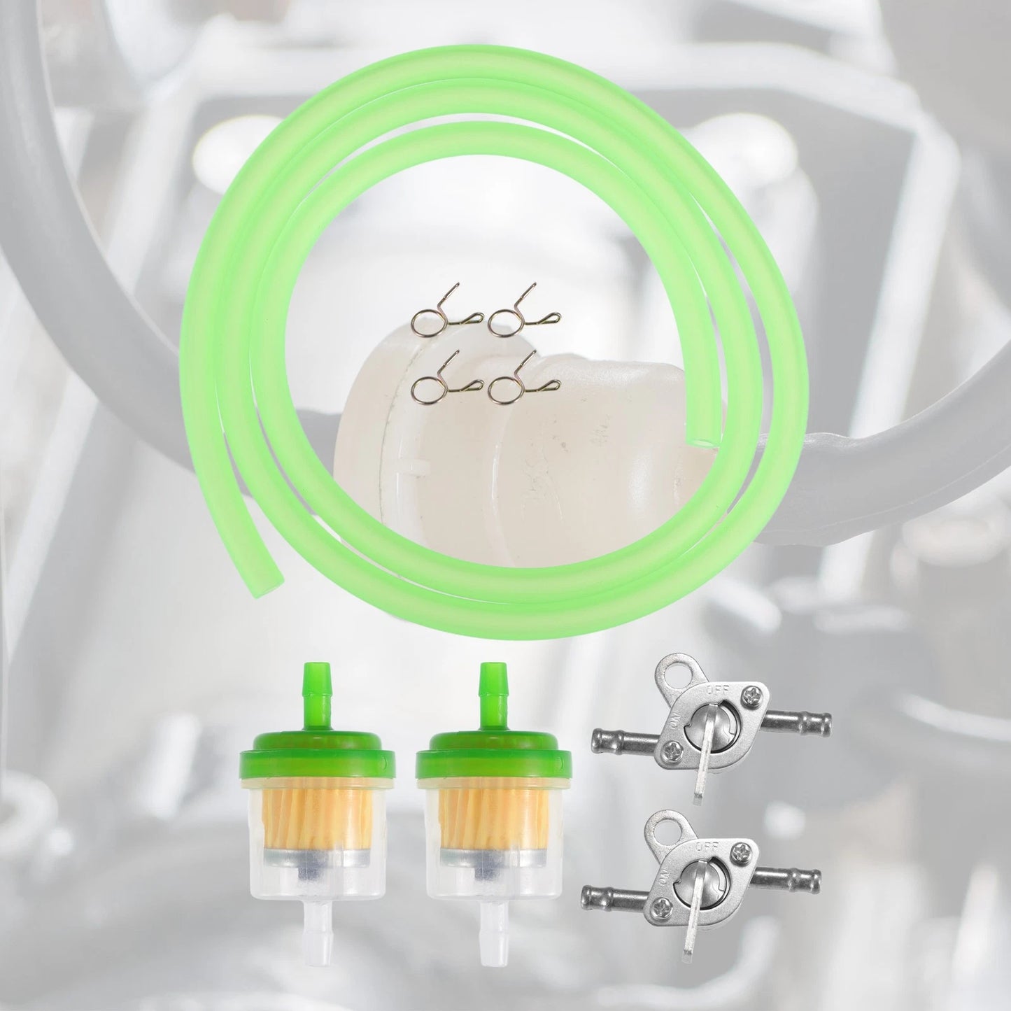 Set of 2 Fuel Filters with 2 Valve Petcock for CRF50 70 ATV