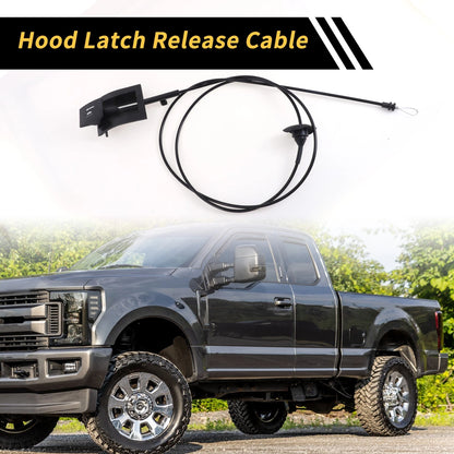 Hood Latch Release Cable for Ford F-150 F-250 F-350 Bronco (1987–1991) No.E7TZ16916A
