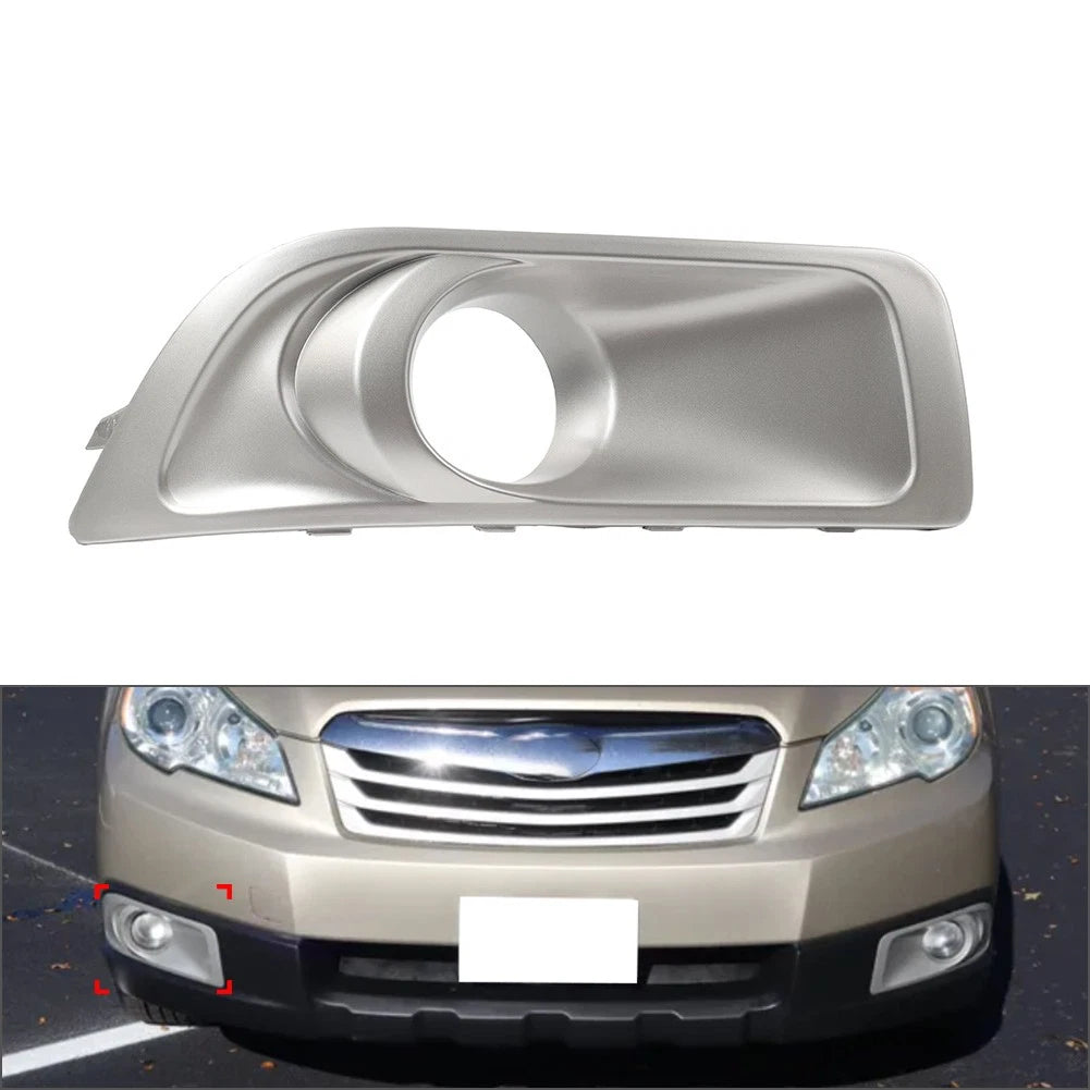 Front Bumper Fog Light Trim Bezel Cover Silver for Subaru Outback (2010–2012)